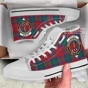 Affleck Tartan High Top Shoes with Family Crest