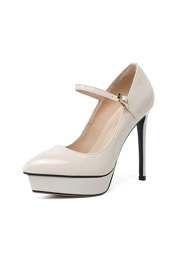 AlliLuxe Classic Platform Elegant Heel Shoes