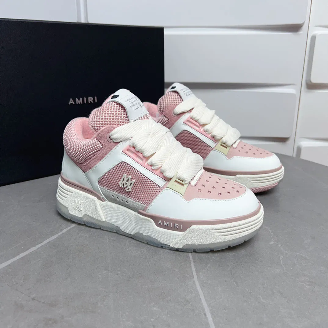 AMR MA-1 White and Pink Sneakers-129