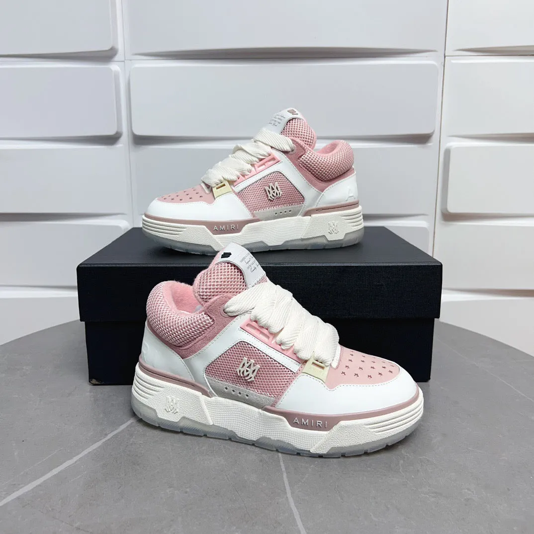 AMR MA-1 White and Pink Sneakers-129