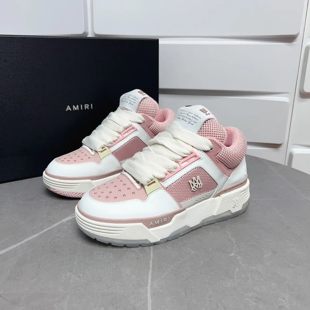 AMR MA-1 White and Pink Sneakers-129