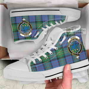 Bowie Ancient Tartan High Top Shoes with Family Crest