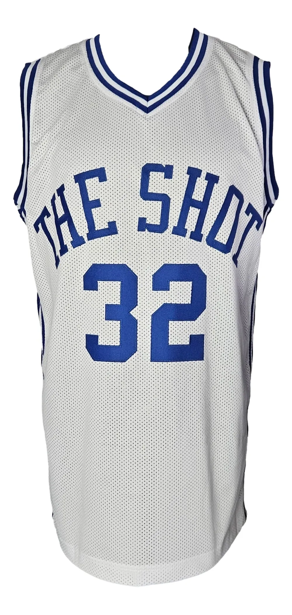 Christian Laettner Duke Signed White The Shot Basketball Jersey JSA ITP