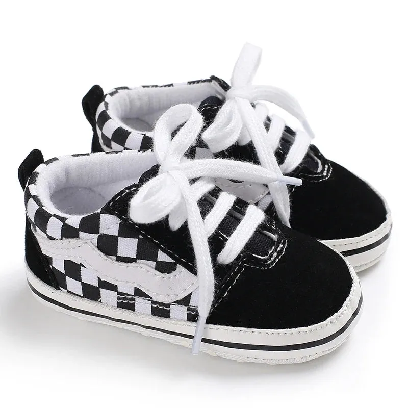 Classic Canvas Sneakers for Boys and Girls Great First Walking Shoes (0-18M)