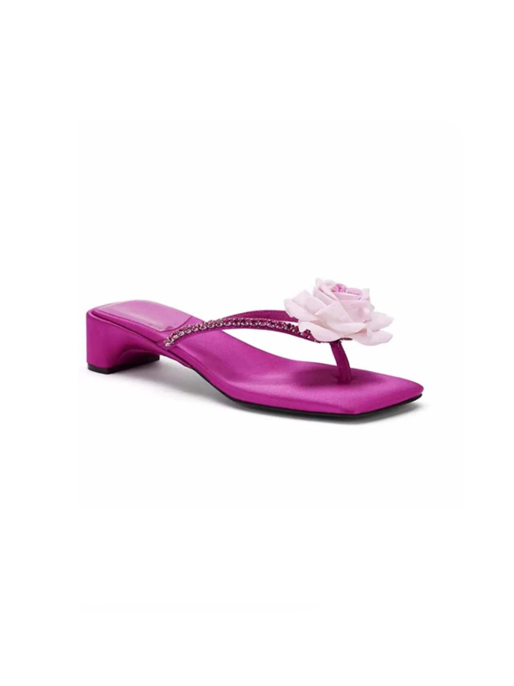 Dixie Floral Sandals in Hot Pink