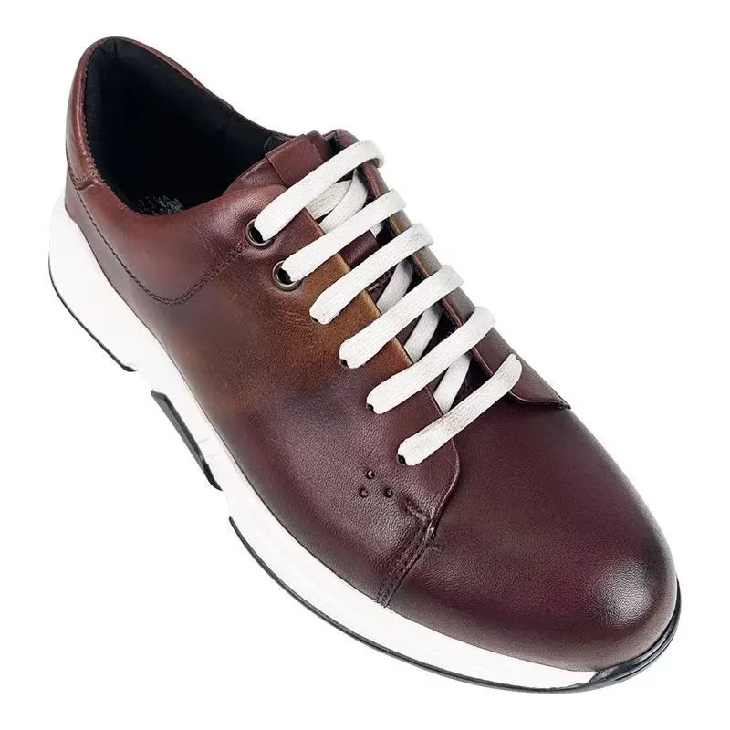 Elegant Leather Lace-Up Oxford Men's Casual Shoes