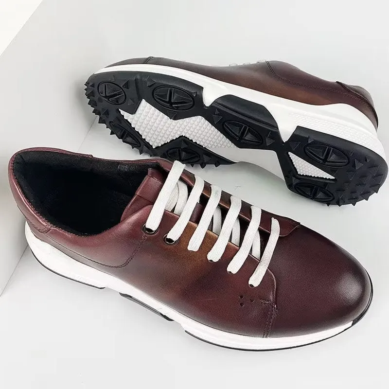 Elegant Leather Lace-Up Oxford Men's Casual Shoes