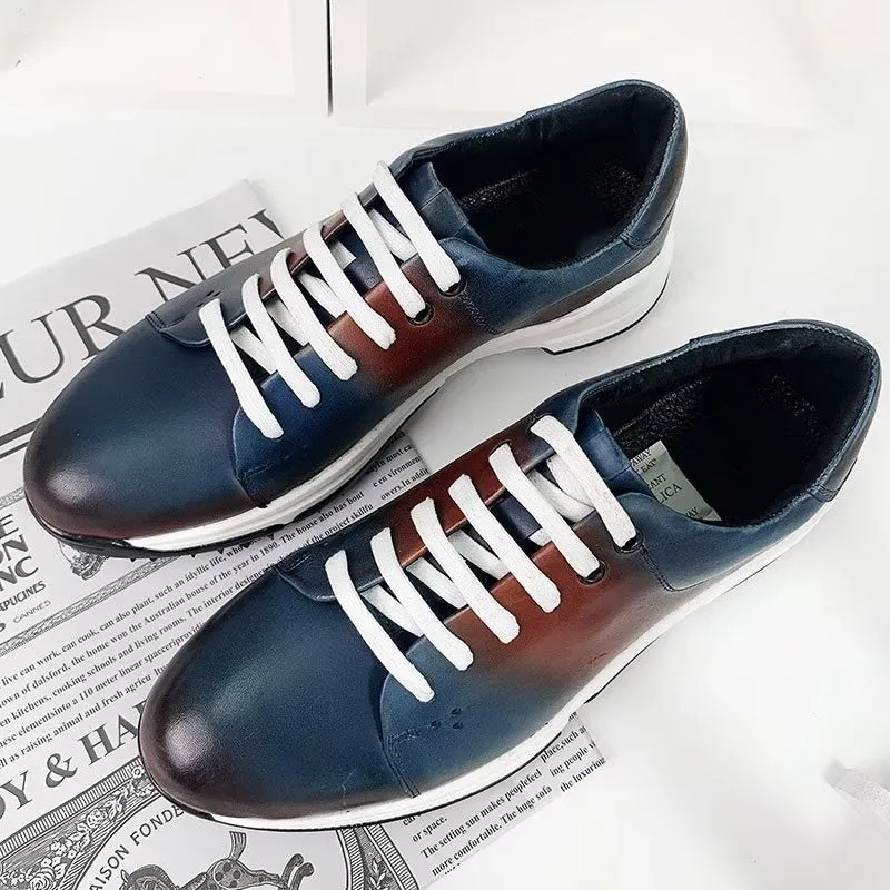 Elegant Leather Lace-Up Oxford Men's Casual Shoes