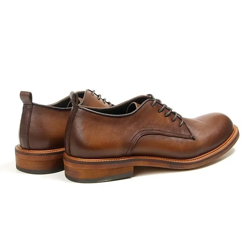 Elegant Retro Brogue Leather Dress Oxford Shoes