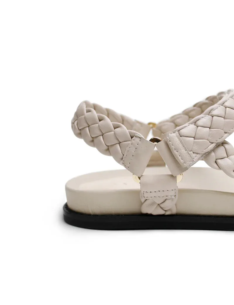 ELKE BRAIDED SANDAL - OYSTER