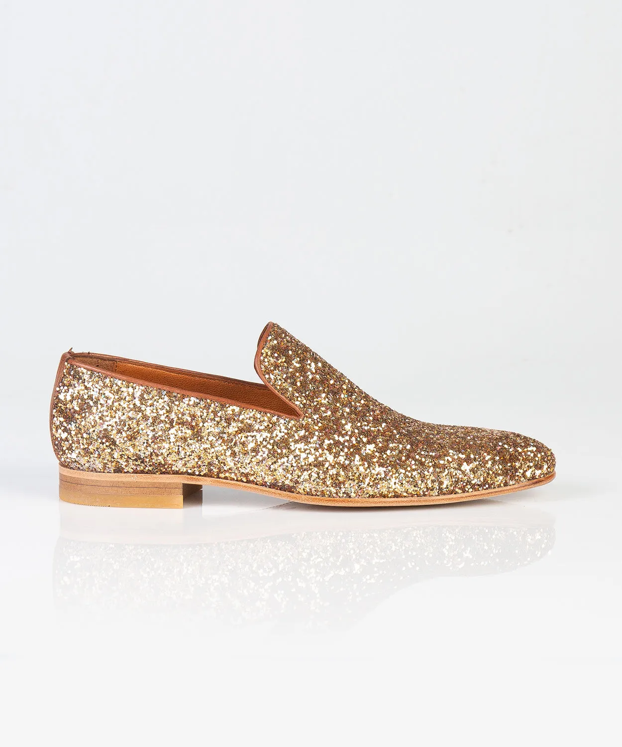 Golden Shining Groom Wedding Shoes