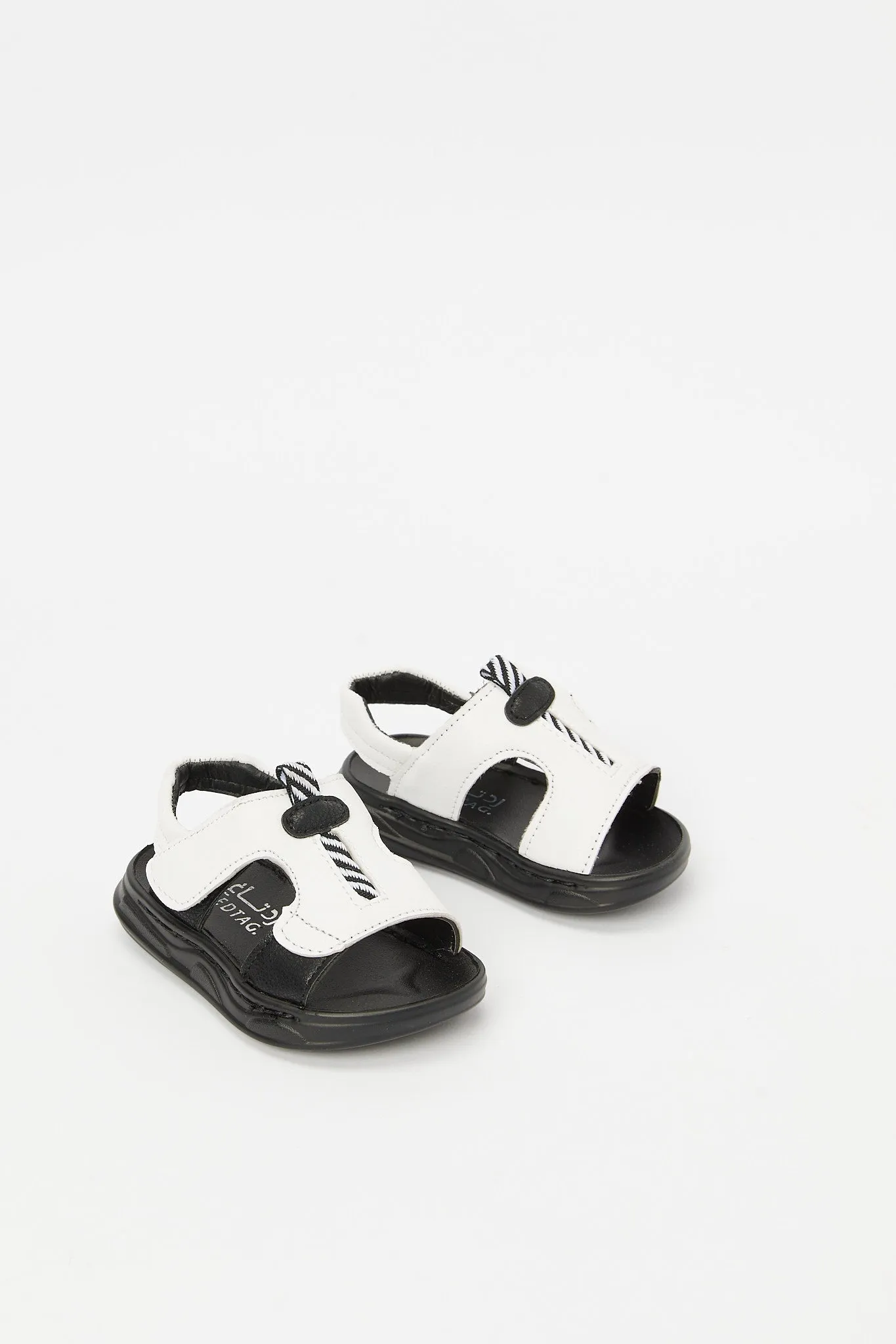 Infant Boys White And Black Casual Sandal