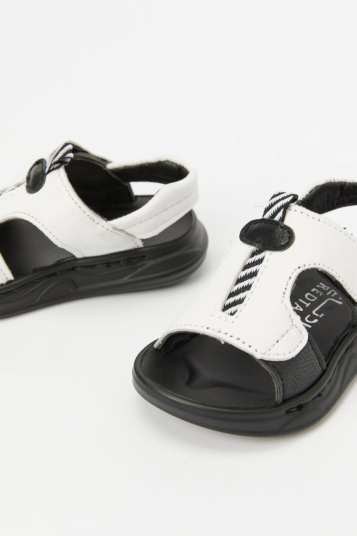 Infant Boys White And Black Casual Sandal