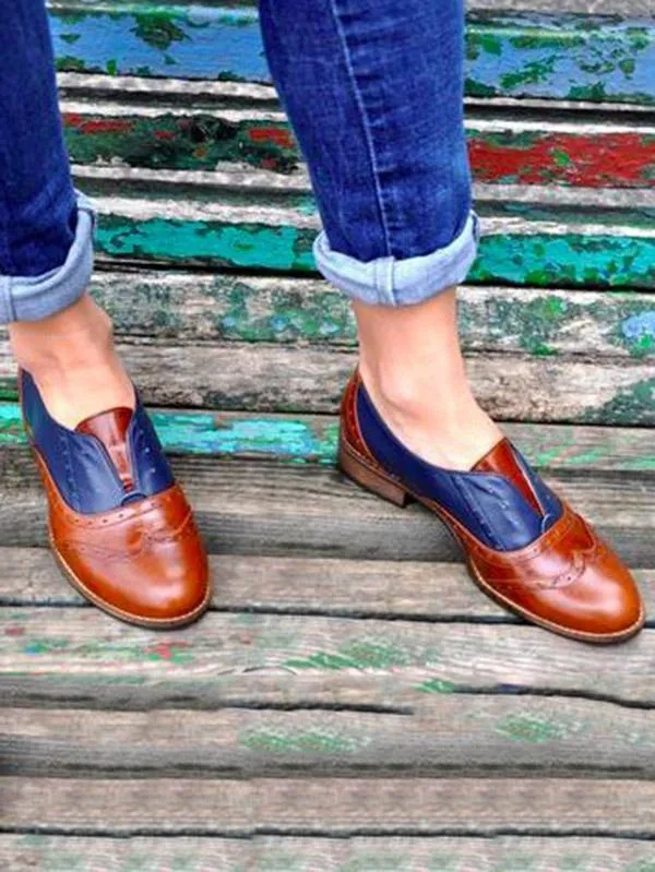 Low Top British Style Loafers Flats