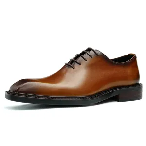 LuxeLace Leather Elegant Derby Shoes