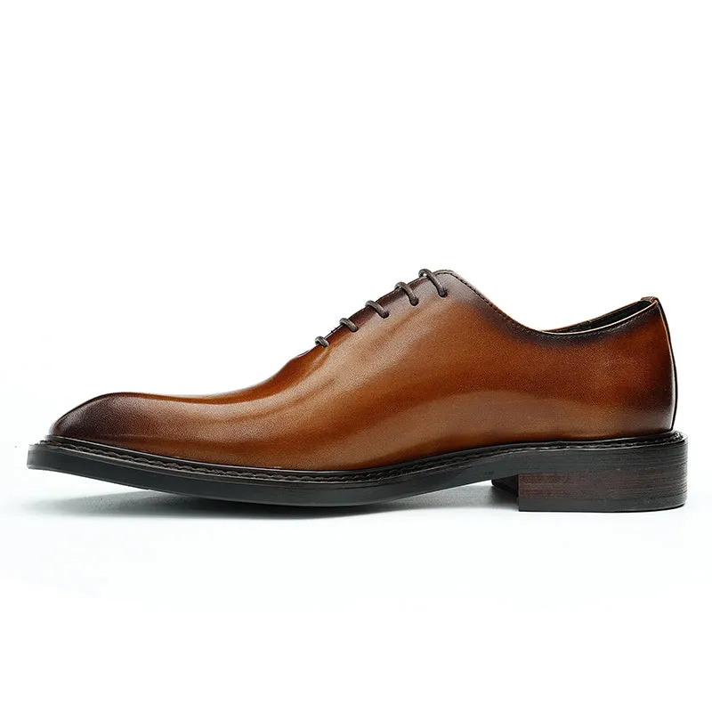 LuxeLace Leather Elegant Derby Shoes