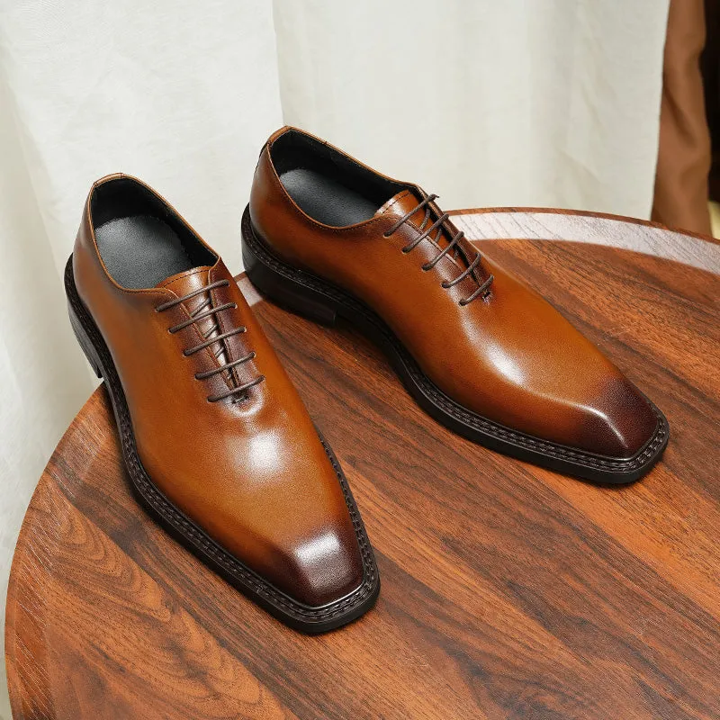 LuxeLace Leather Elegant Derby Shoes