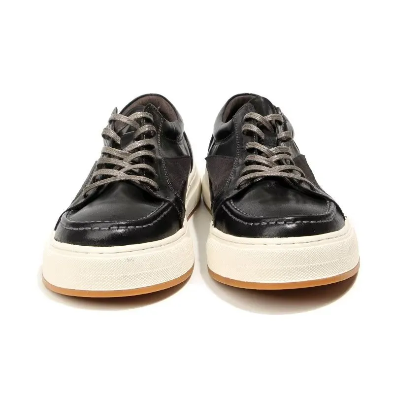 LuxeLeather Elegant High Top Fashion Sneakers