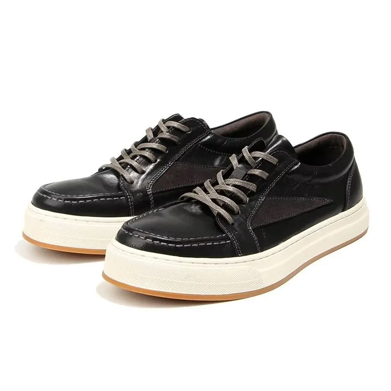 LuxeLeather Elegant High Top Fashion Sneakers