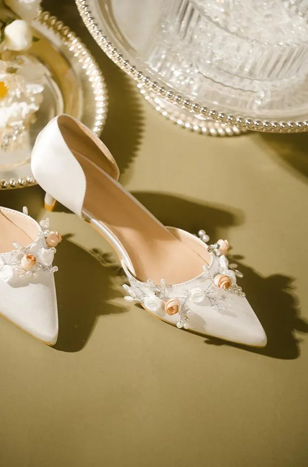 Mea Floral Satin Heels