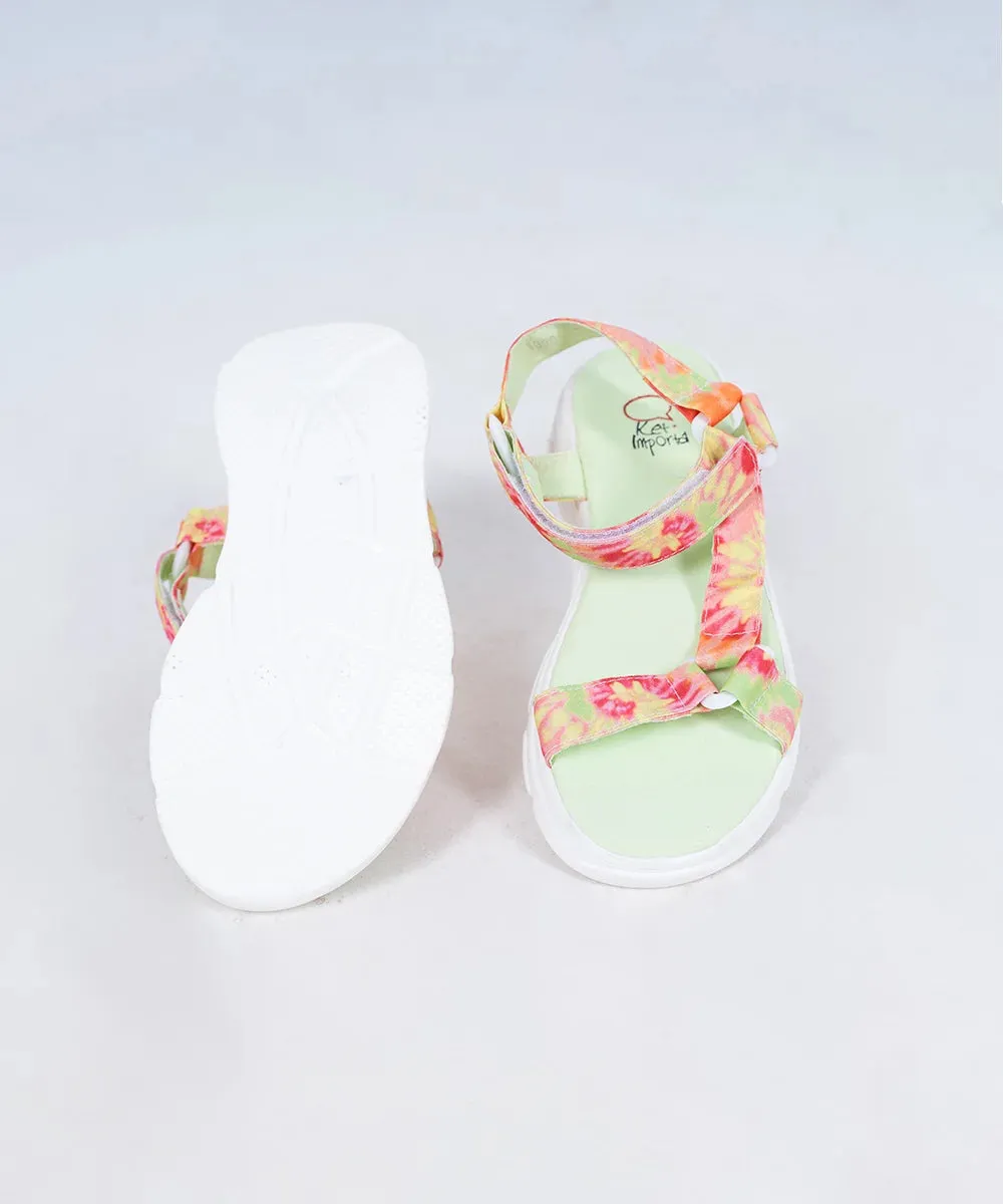 Multi Colored Party Sandals for Girls