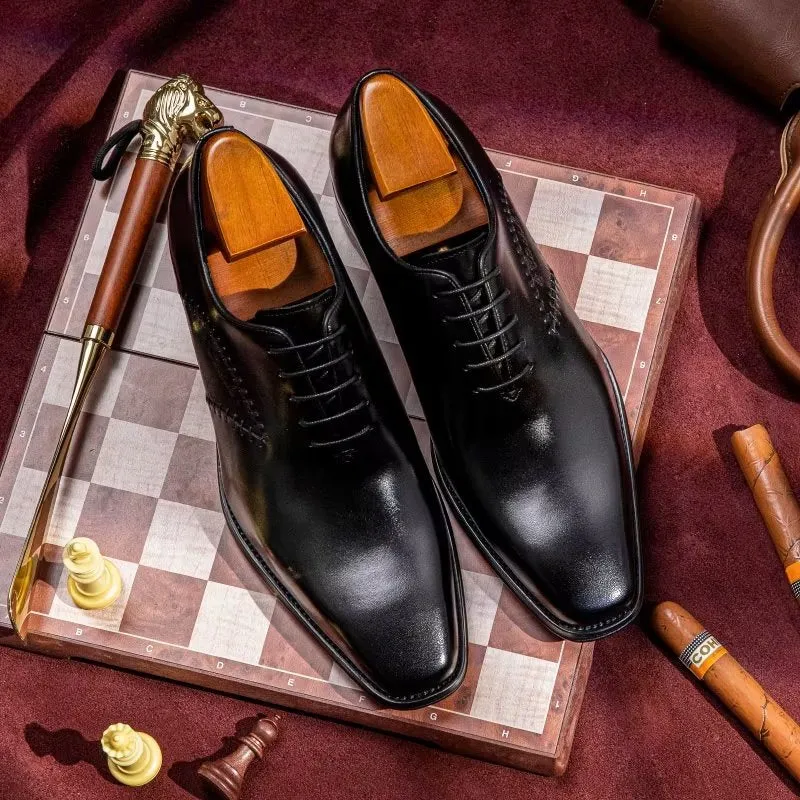 Opulent Leather Oxford Dress Shoes