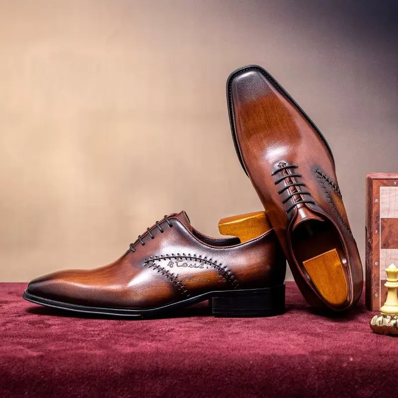 Opulent Leather Oxford Dress Shoes