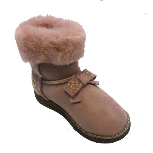 Pink Faux Fur Boots