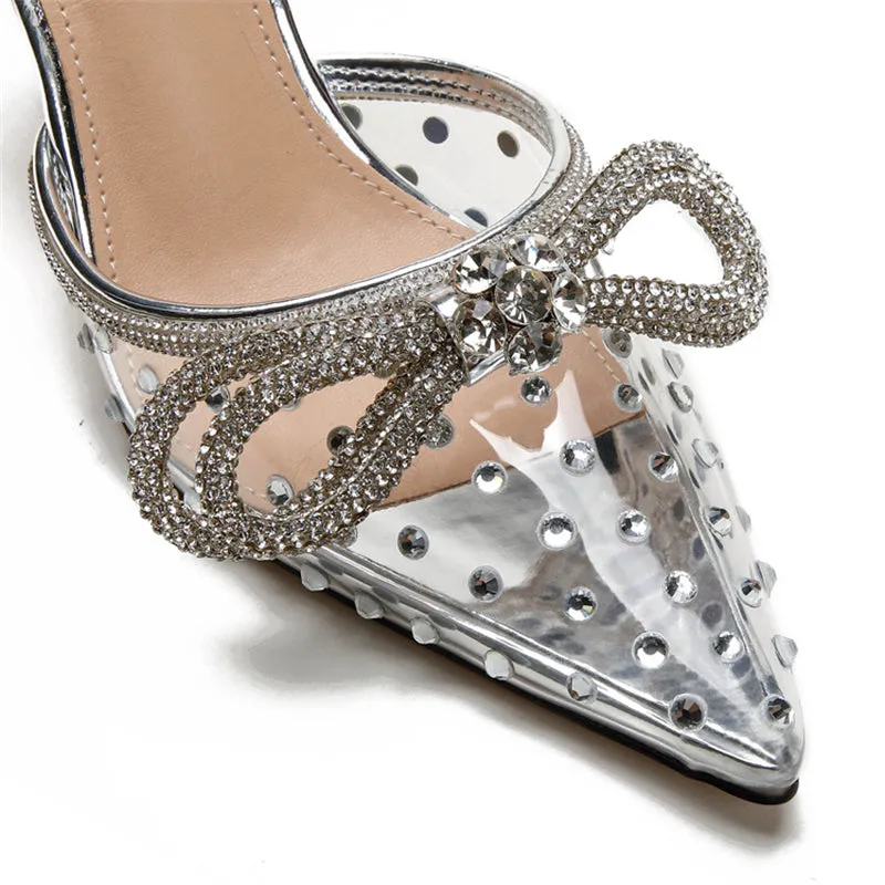 Rhinestone Glam High Heel Sandals