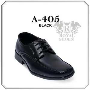 Royal Shoes Black Boys Dress Shoe A405