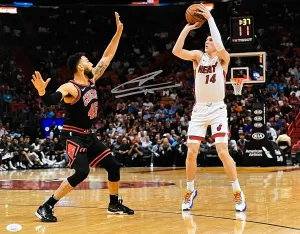 Tyler Herro Signed 16x20 Miami Heat Basketball Photo JSA