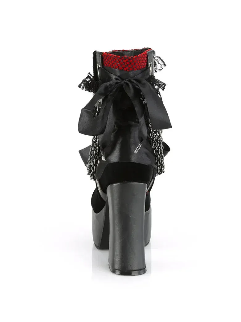 Women's Victorian Gothic Vampire Contrasting Strappy High Heels